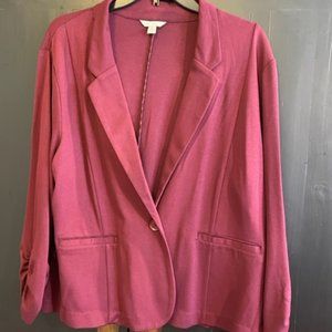 Cato 3/4 Sleeve stretchy Wine Blazer XL